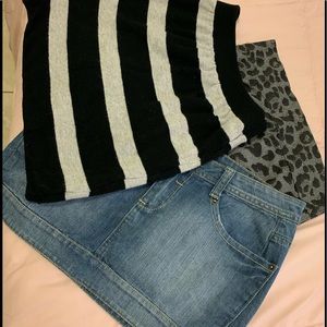 Super Cute Mini Skirts!2 )Stretchy Skirts (1) Jean